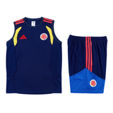 Colombia Sapphire Blue Sleeveless Set