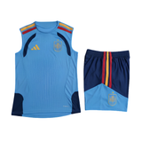Spain Lake Blue Sleeveless Set